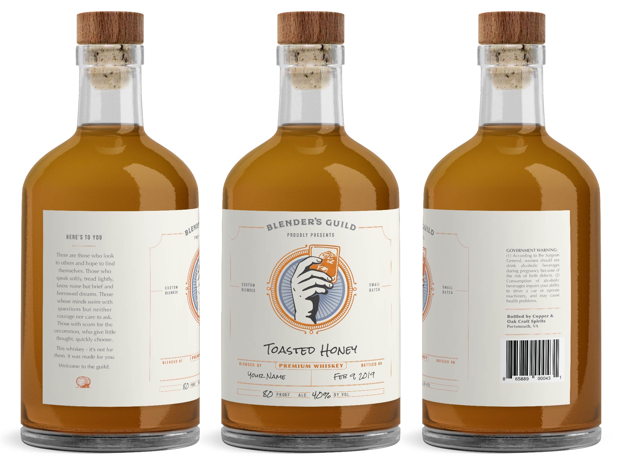 Blender's Guild Whiskey Label RocketBike Digital Agency